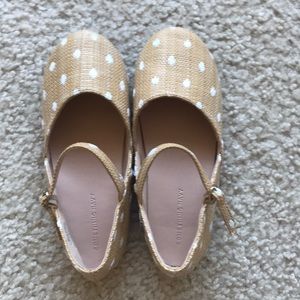 Girls Something Navy woven flats